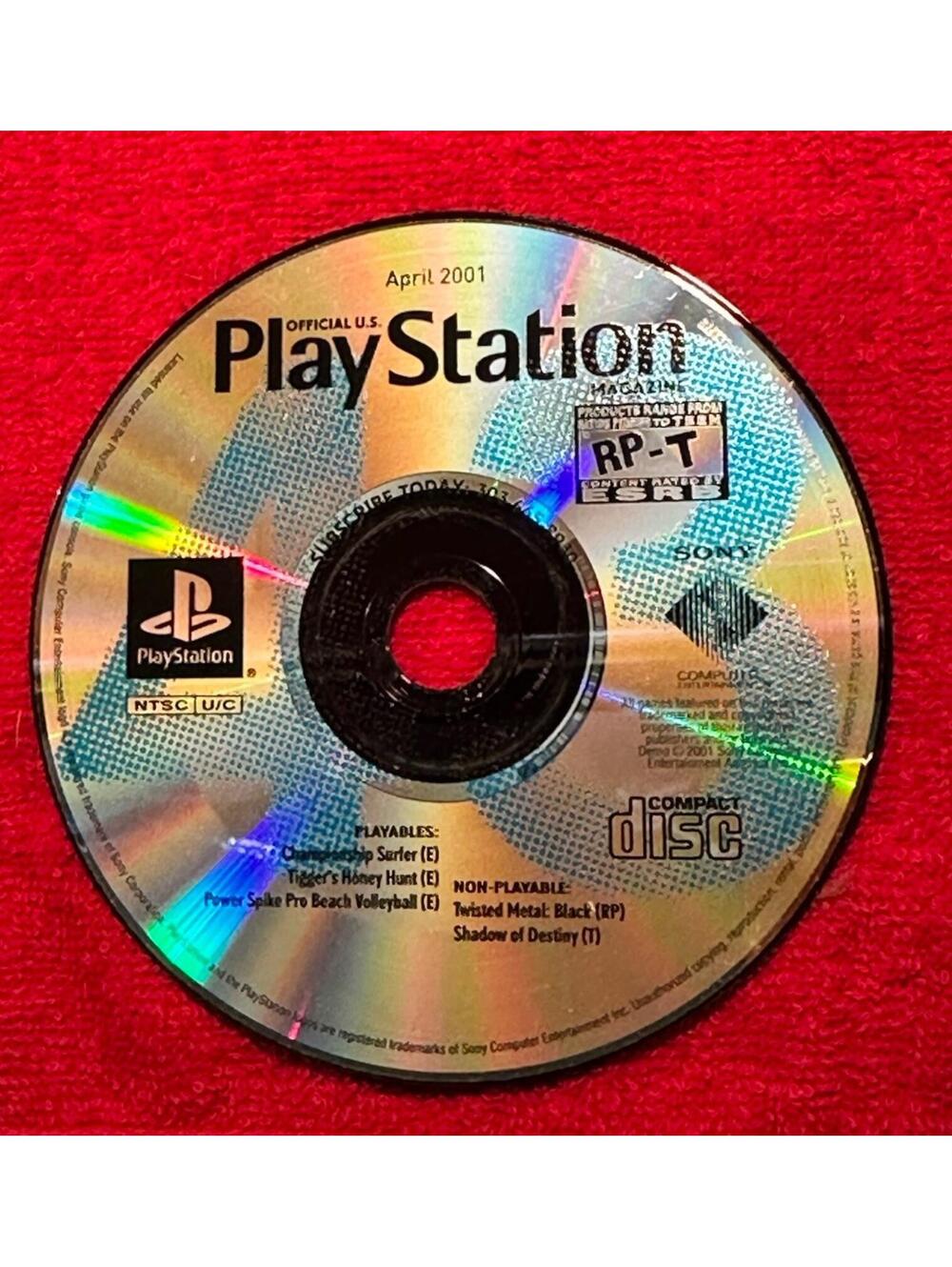 Official US Playstation Magazine Demo Disc Only PS1 April 2001 Issue 43 Works